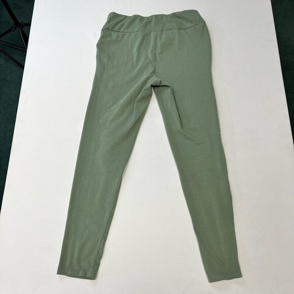 Ultra Flirt Womens Leggings Pants Green Mid Rise Stretch Cotton Blend Large - Picture 5 of 10